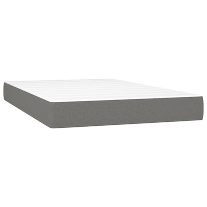 Letto a Molle Materasso e LED Grigio Scuro 120x190cm in Tessuto - homemem39