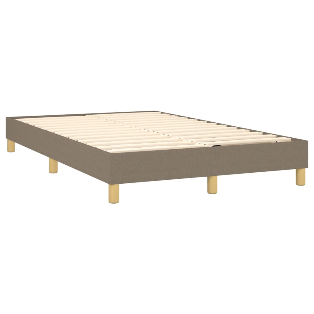 Letto a Molle con Materasso e LED Tortora 120x190 cm in Tessuto | homemem39