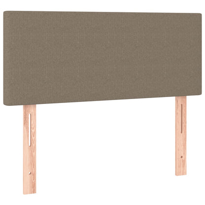 Letto a Molle con Materasso e LED Tortora 120x190 cm in Tessuto | homemem39