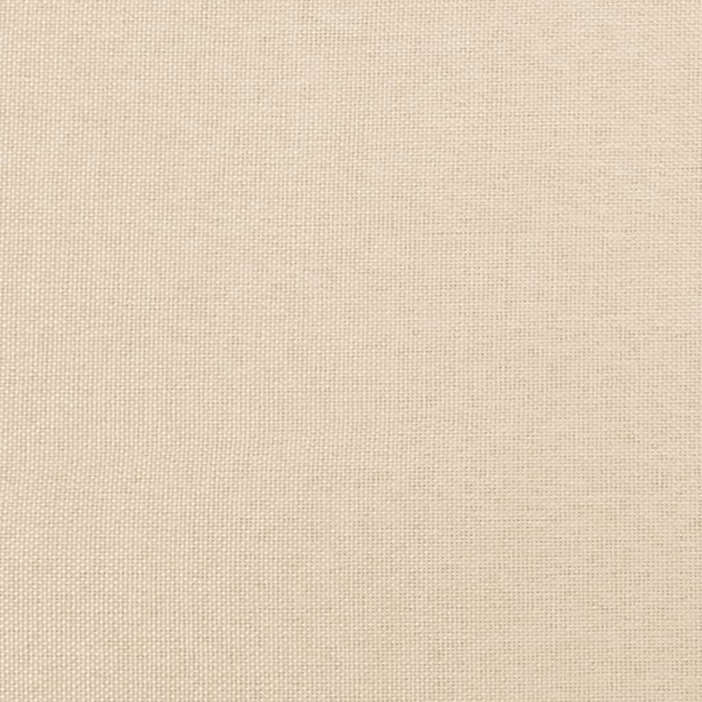 Letto a Molle con Materasso e LED Crema 120x190 cm in Tessuto
