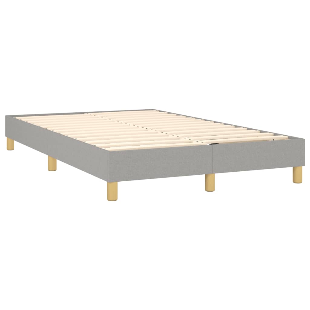 Letto a Molle Materasso e LED Grigio Chiaro 120x190 cm Tessuto | homemem39