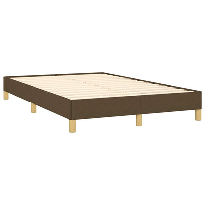 Letto a Molle Materasso e LED MarroneScuro 120x190cm in Tessuto