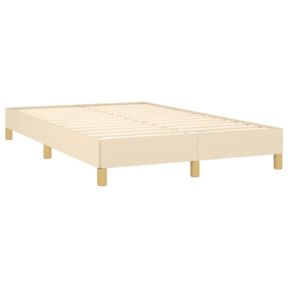 Letto a Molle con Materasso e LED Crema 120x190 cm in Tessuto - homemem39