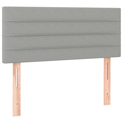Letto a Molle Materasso e LED Grigio Chiaro 120x190 cm Tessuto | homemem39