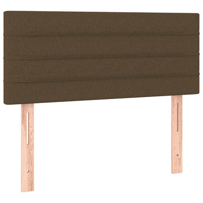 Letto a Molle Materasso e LED MarroneScuro 120x190cm in Tessuto