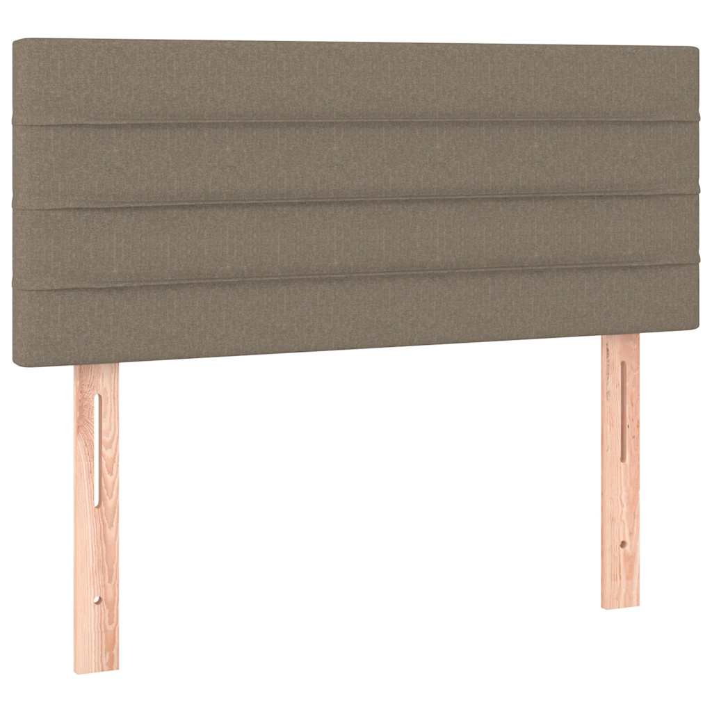 Letto a Molle con Materasso e LED Tortora 120x190 cm in Tessuto