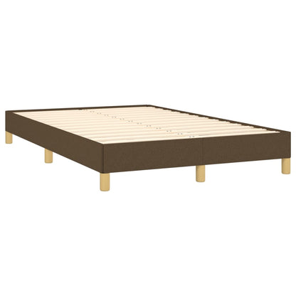 Letto a Molle Materasso e LED MarroneScuro 120x190cm in Tessuto