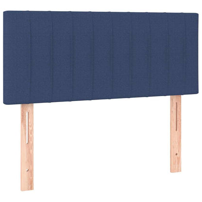 Letto a Molle con Materasso e LED Blu 120x190 cm in Tessuto | homemem39