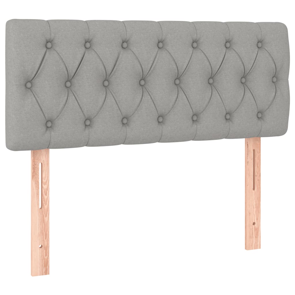 Letto a Molle Materasso e LED Grigio Chiaro 120x190 cm Tessuto | homemem39