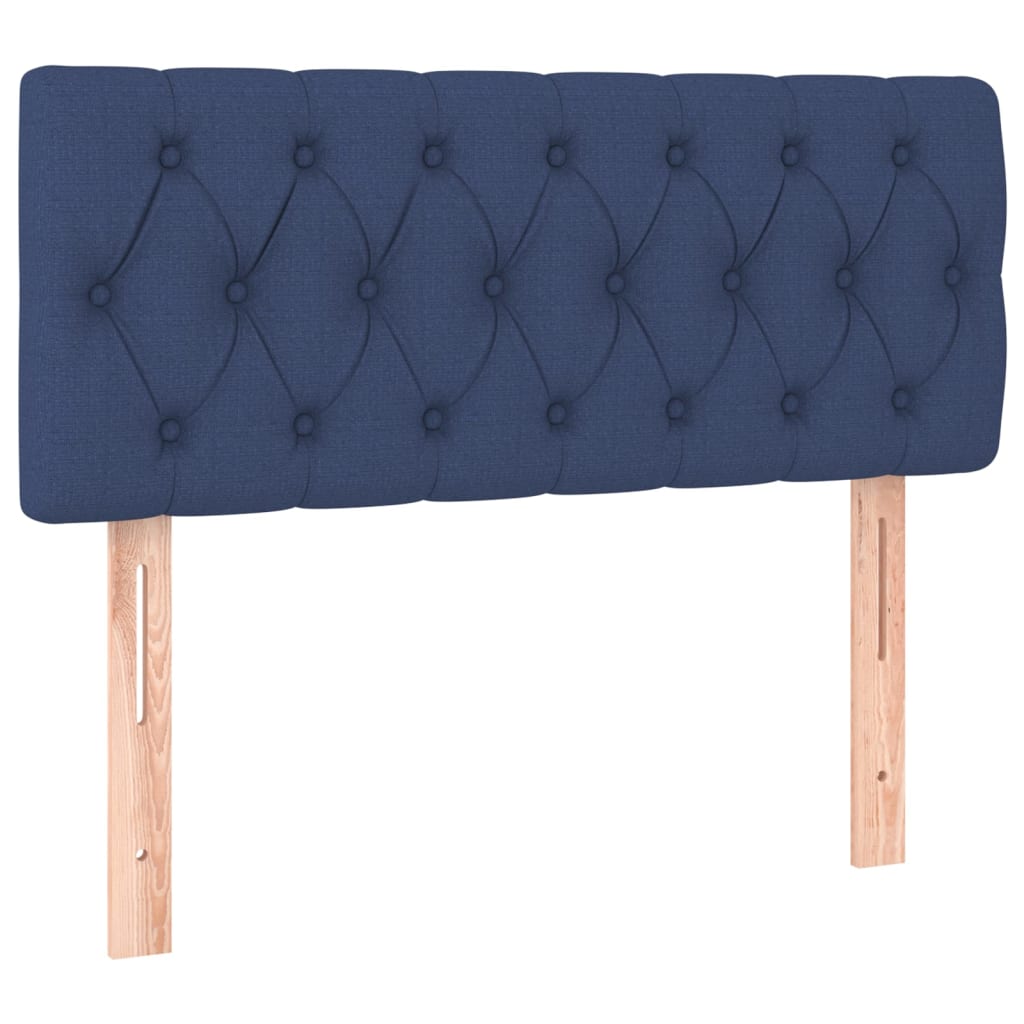 Letto a Molle con Materasso e LED Blu 120x190 cm in Tessuto | homemem39