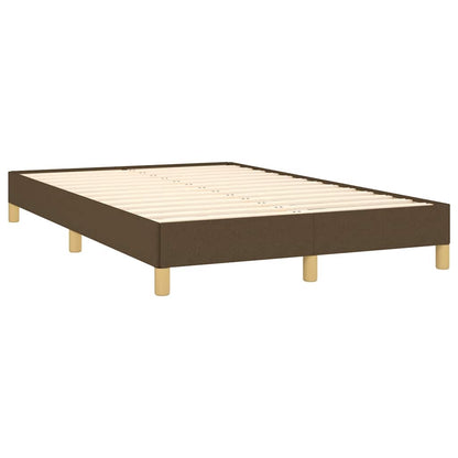 Letto a Molle Materasso e LED MarroneScuro 120x190cm in Tessuto