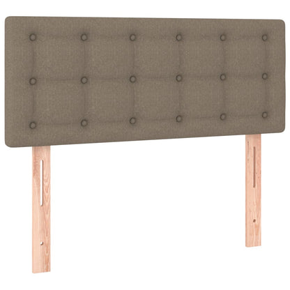Letto a Molle con Materasso e LED Tortora 120x190 cm in Tessuto | homemem39