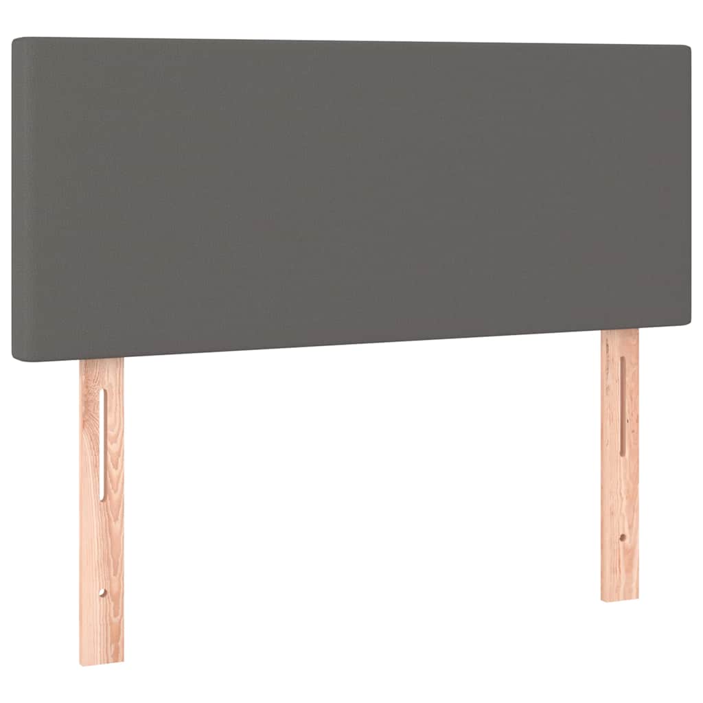 Giroletto Molle con Materasso e LED Grigio 120x190cm Similpelle