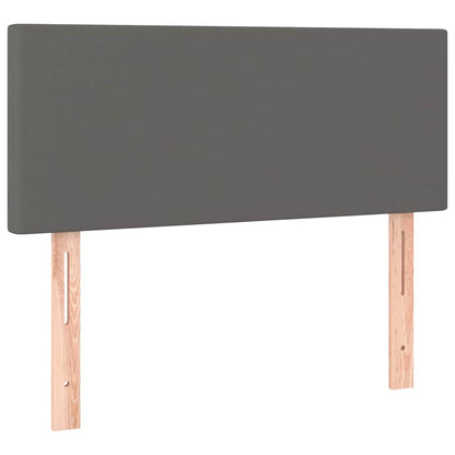 Giroletto Molle con Materasso e LED Grigio 120x190cm Similpelle