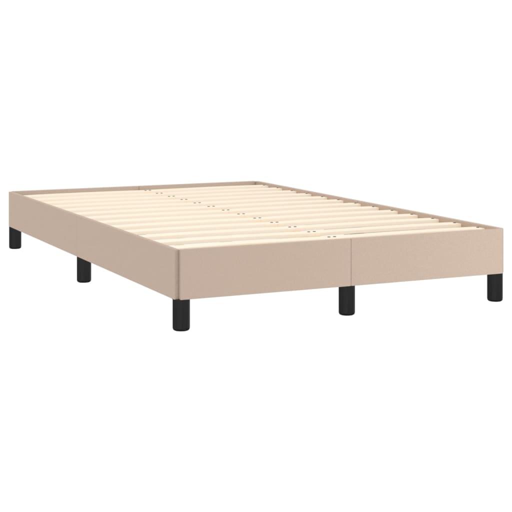 Giroletto Molle Materasso e LED Cappuccino 120x190cm Similpelle | homemem39