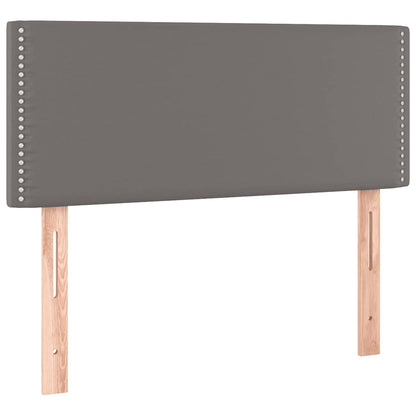 Giroletto Molle con Materasso e LED Grigio 120x190cm Similpelle | homemem39
