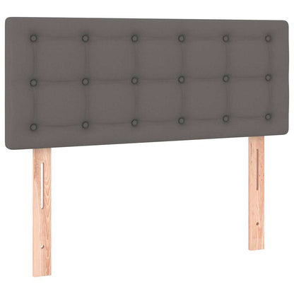 Giroletto Molle con Materasso e LED Grigio 120x190cm Similpelle