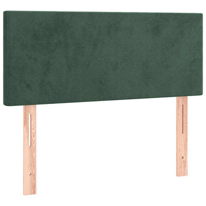 Letto a Molle con Materasso e LED Verde Scuro 120x190cm Velluto - homemem39