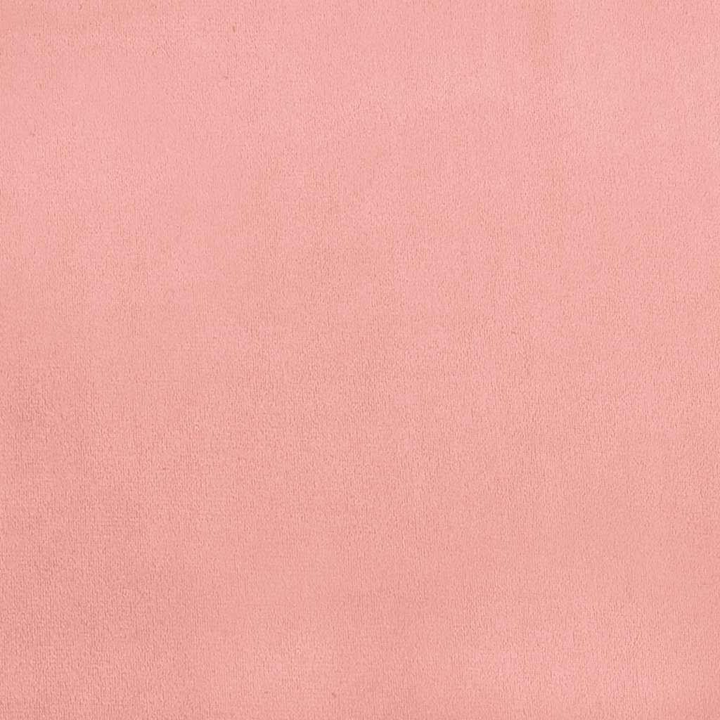 Letto a Molle con Materasso e LED Rosa 120x190 cm in Velluto | homemem39