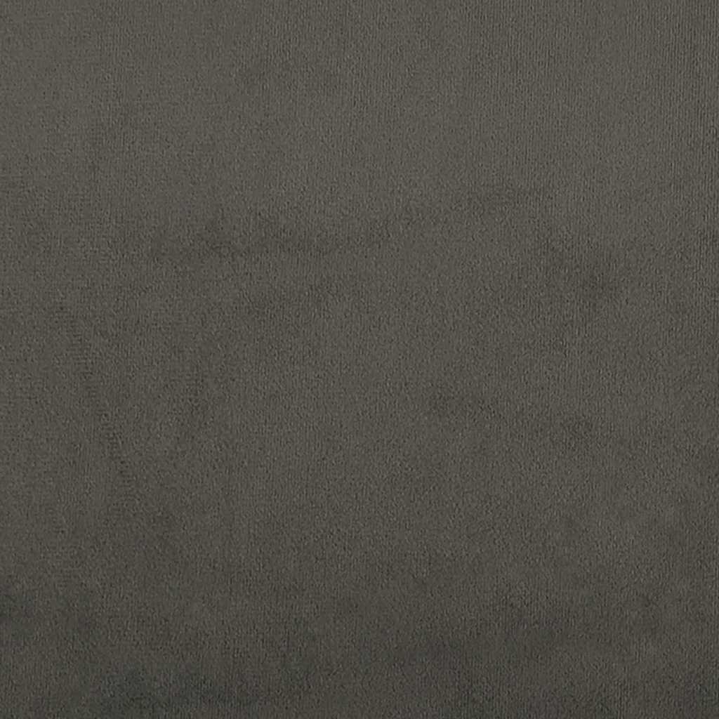 Letto a Molle con Materasso e LED Grigio Scuro 120x190cm in Velluto