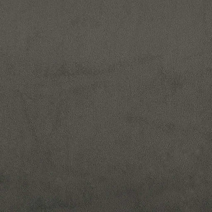 Letto a Molle con Materasso e LED Grigio Scuro 120x190cm in Velluto