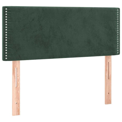 Letto a Molle con Materasso e LED Verde Scuro 120x190cm Velluto - homemem39