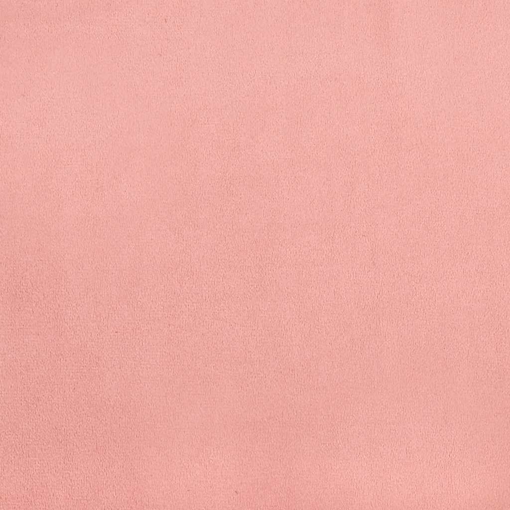 Letto a Molle con Materasso e LED Rosa 120x190 cm in Velluto | homemem39