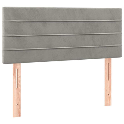 Letto a Molle con Materasso e LED Grigio Chiaro 120x190 cm