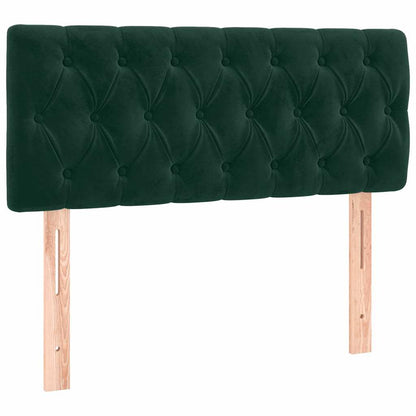 Letto a Molle con Materasso e LED Verde Scuro 120x190cm Velluto