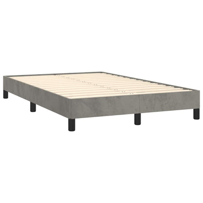 Letto a Molle con Materasso e LED Grigio Chiaro 120x190 cm