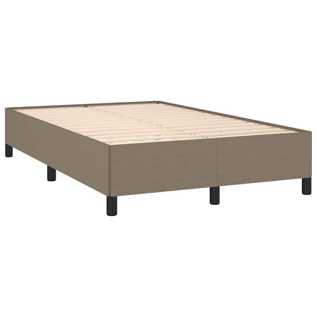 Letto a Molle con Materasso e LED Tortora 120x190 cm in Tessuto | homemem39
