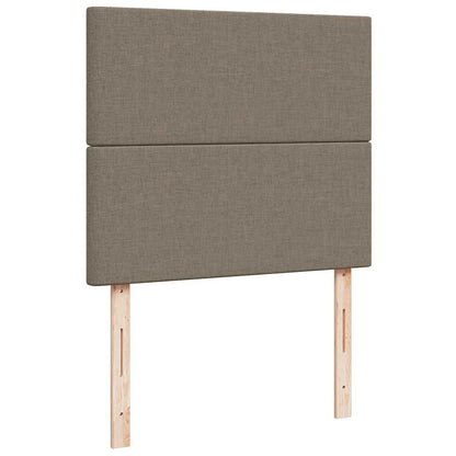 Letto a Molle con Materasso e LED Tortora 120x190 cm in Tessuto
