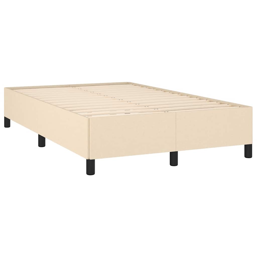Letto a Molle con Materasso e LED Crema 120x190 cm in Tessuto | homemem39