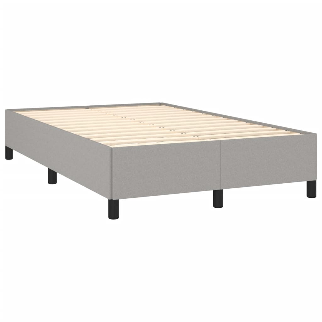 Letto a Molle Materasso e LED Grigio Chiaro 120x190 cm Tessuto - homemem39