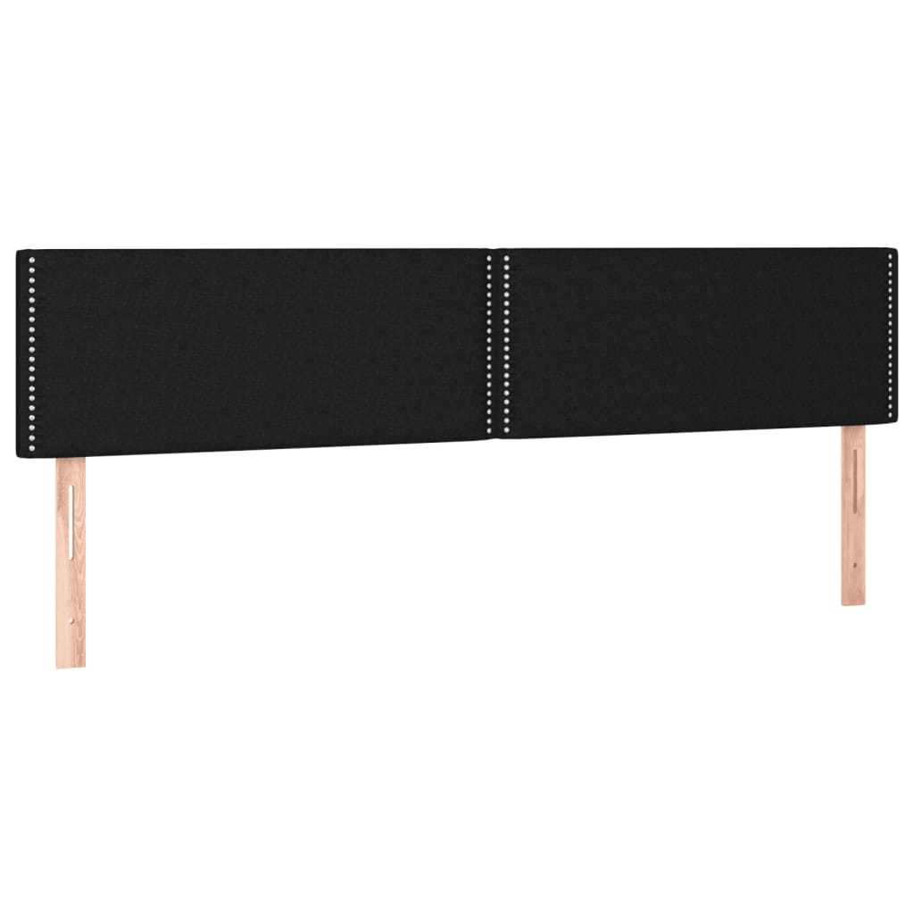 Letto a Molle con Materasso e LED Nero 120x190 cm in Tessuto | homemem39