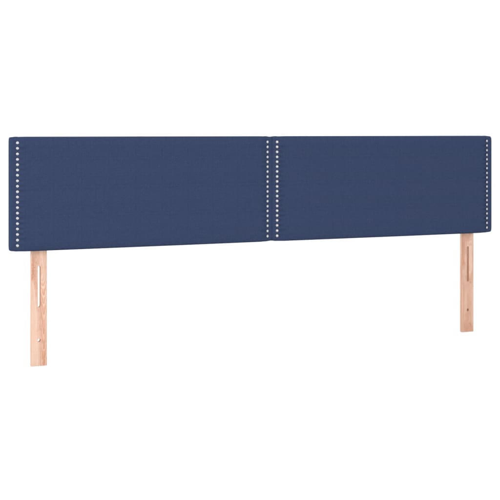 Letto a Molle con Materasso e LED Blu 120x190 cm in Tessuto | homemem39