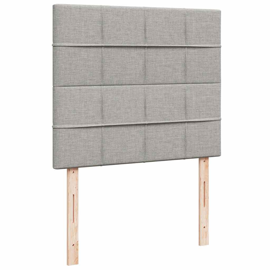 Letto a Molle Materasso e LED Grigio Chiaro 120x190 cm Tessuto - homemem39