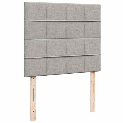 Letto a Molle Materasso e LED Grigio Chiaro 120x190 cm Tessuto - homemem39