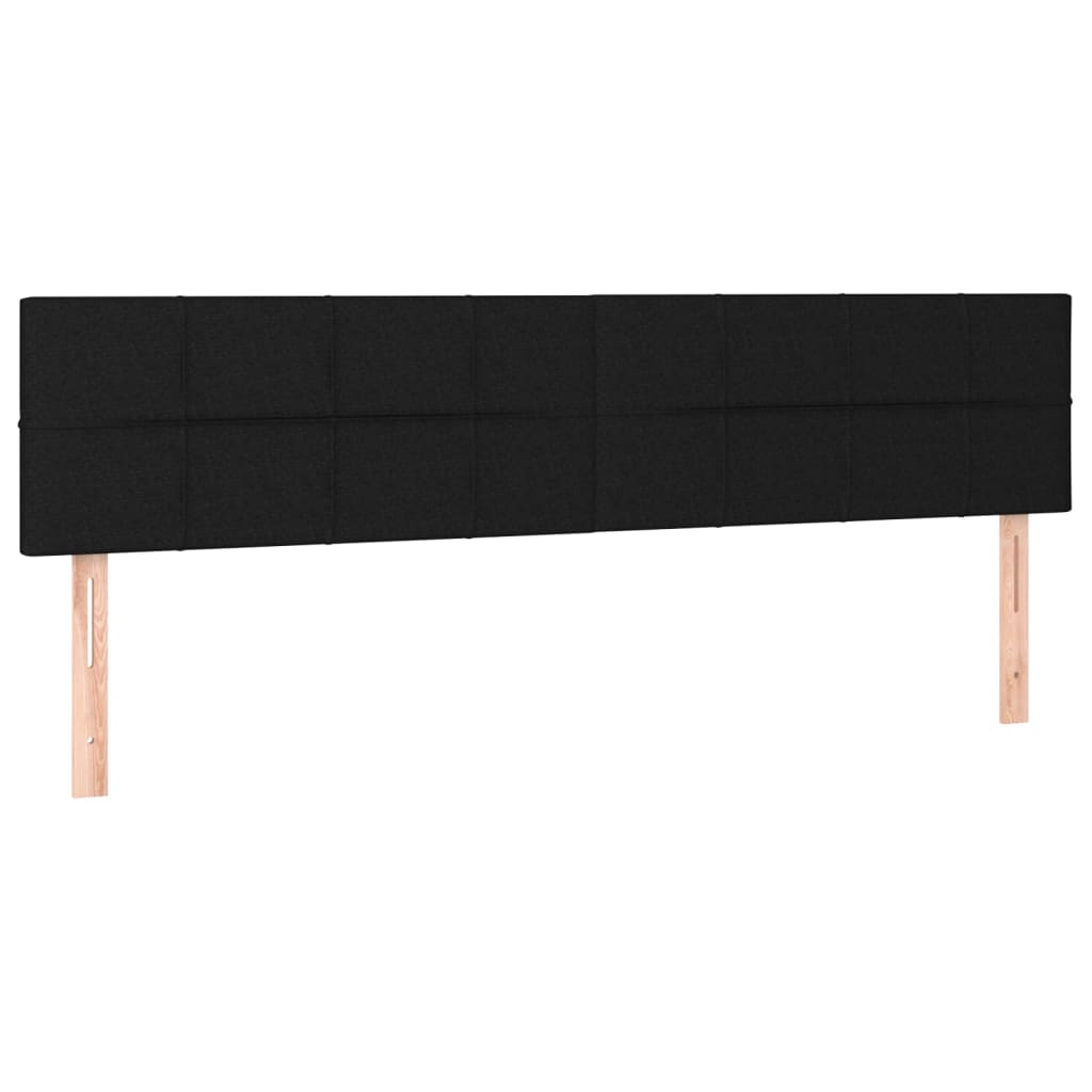 Letto a Molle con Materasso e LED Nero 120x190 cm in Tessuto