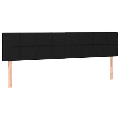 Letto a Molle con Materasso e LED Nero 120x190 cm in Tessuto