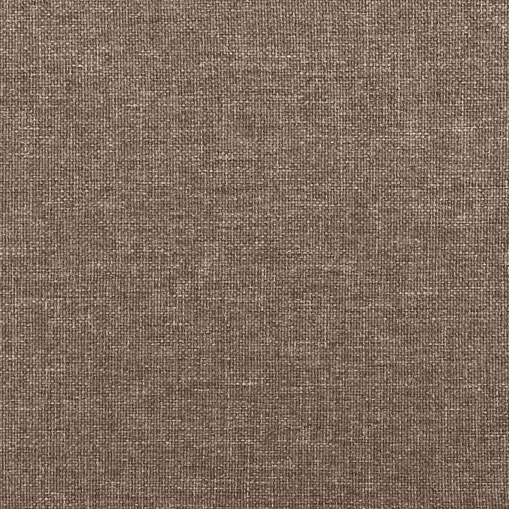Letto a Molle con Materasso e LED Tortora 120x190 cm in Tessuto