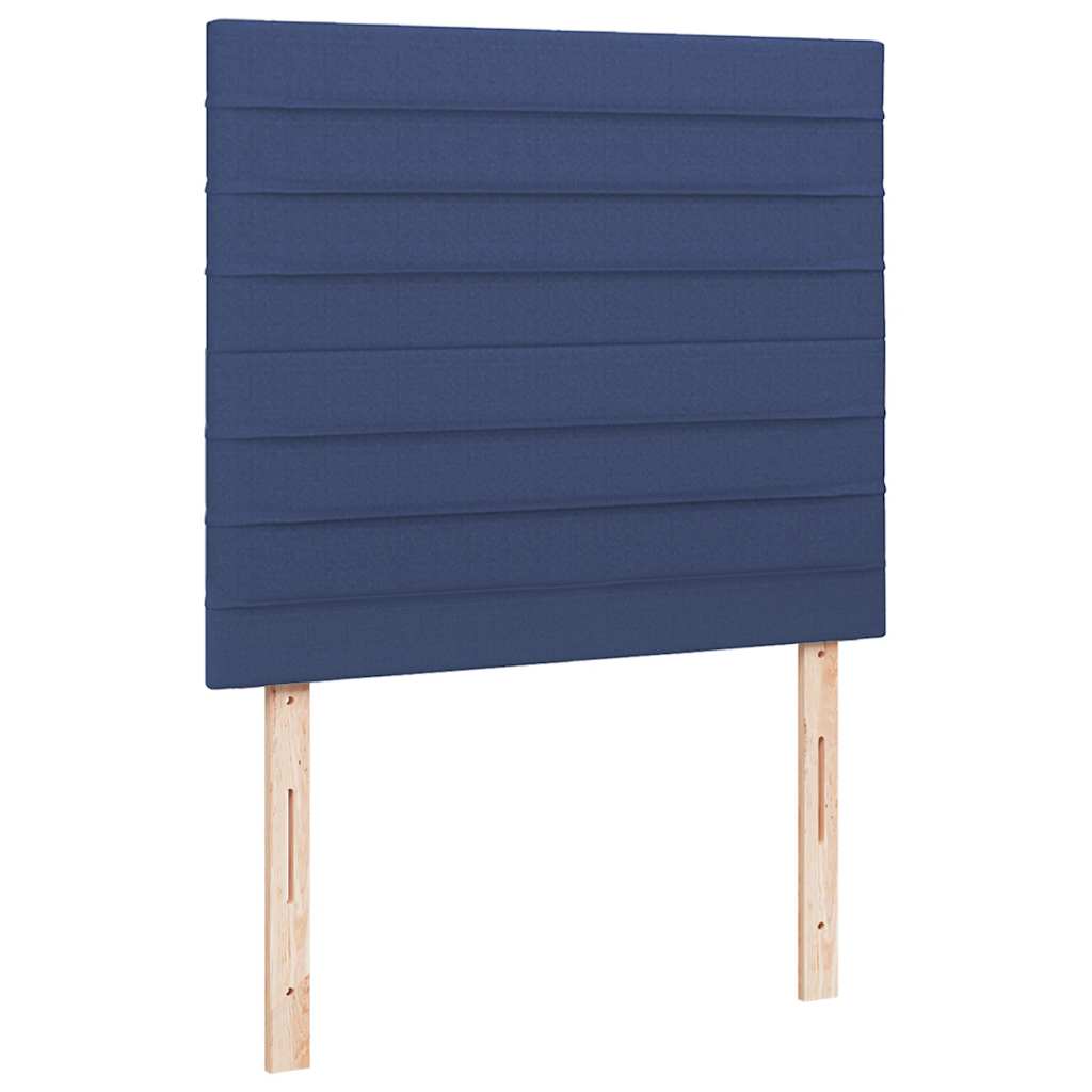Letto a Molle con Materasso e LED Blu 120x190 cm in Tessuto | homemem39