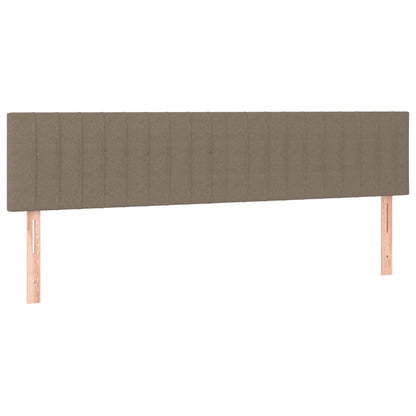 Letto a Molle con Materasso e LED Tortora 120x190 cm in Tessuto | homemem39