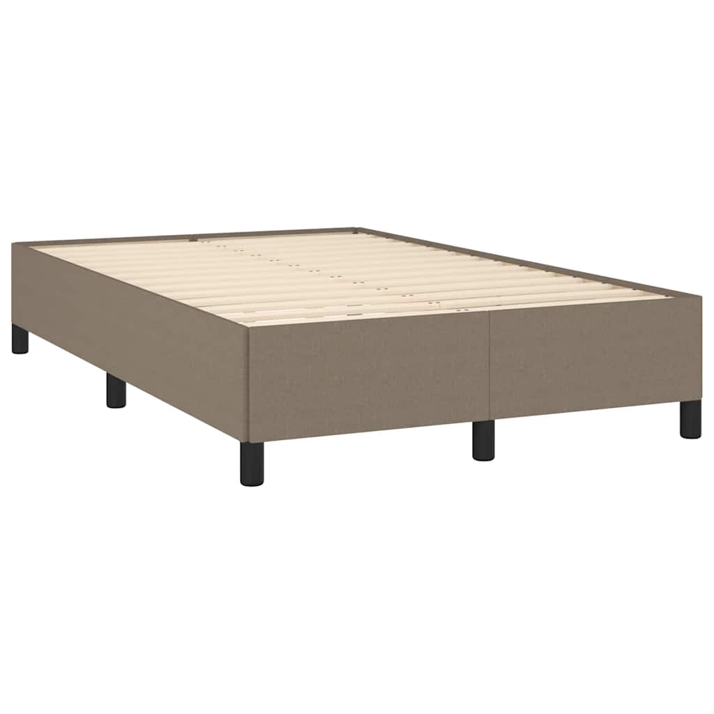 Letto a Molle con Materasso e LED Tortora 120x190 cm in Tessuto | homemem39