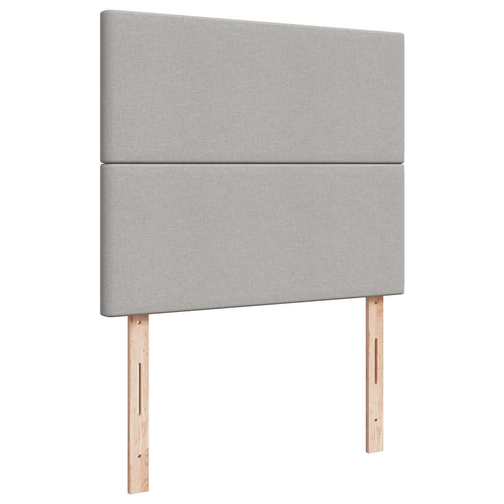 Letto a Molle Materasso e LED Grigio Chiaro 120x190 cm Tessuto
