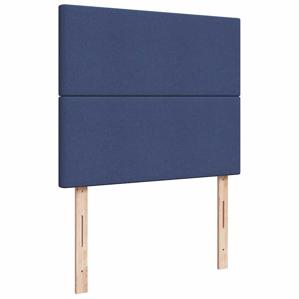 Letto a Molle con Materasso e LED Blu 120x190 cm in Tessuto | homemem39