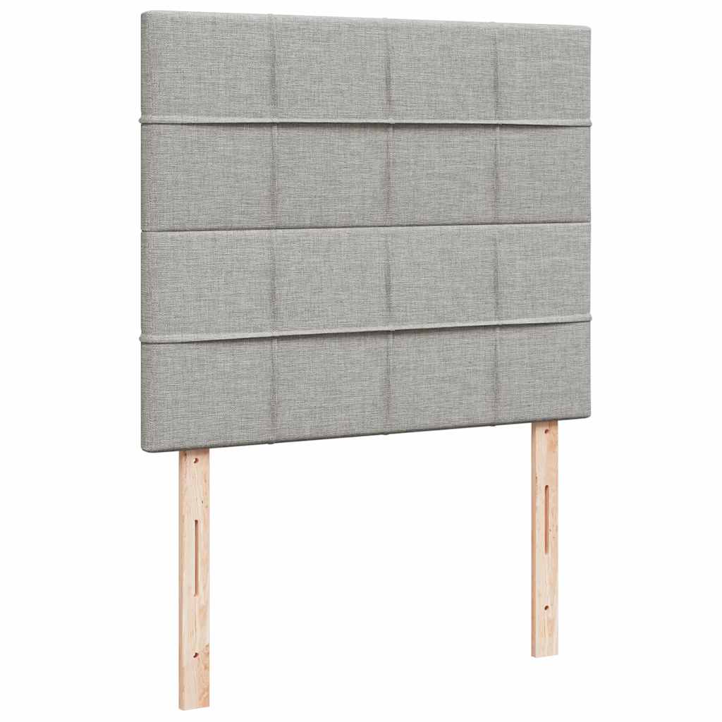 Letto a Molle Materasso e LED Grigio Chiaro 120x190 cm Tessuto - homemem39