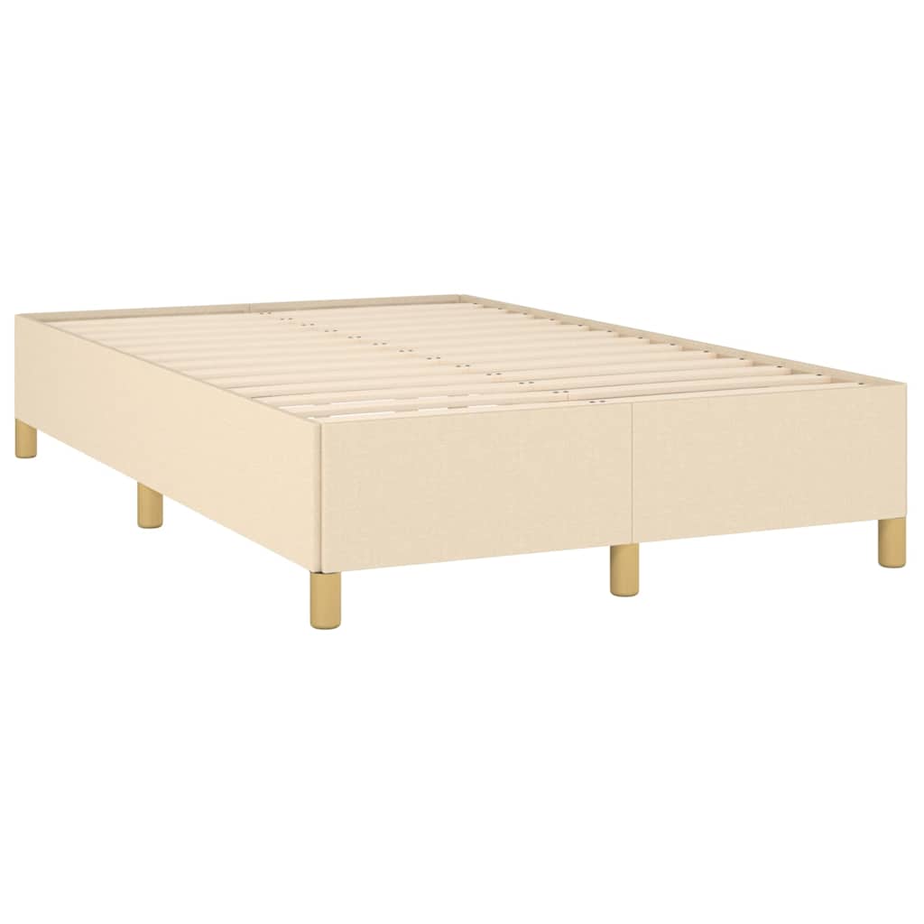 Letto a Molle con Materasso e LED Crema 120x190 cm in Tessuto | homemem39