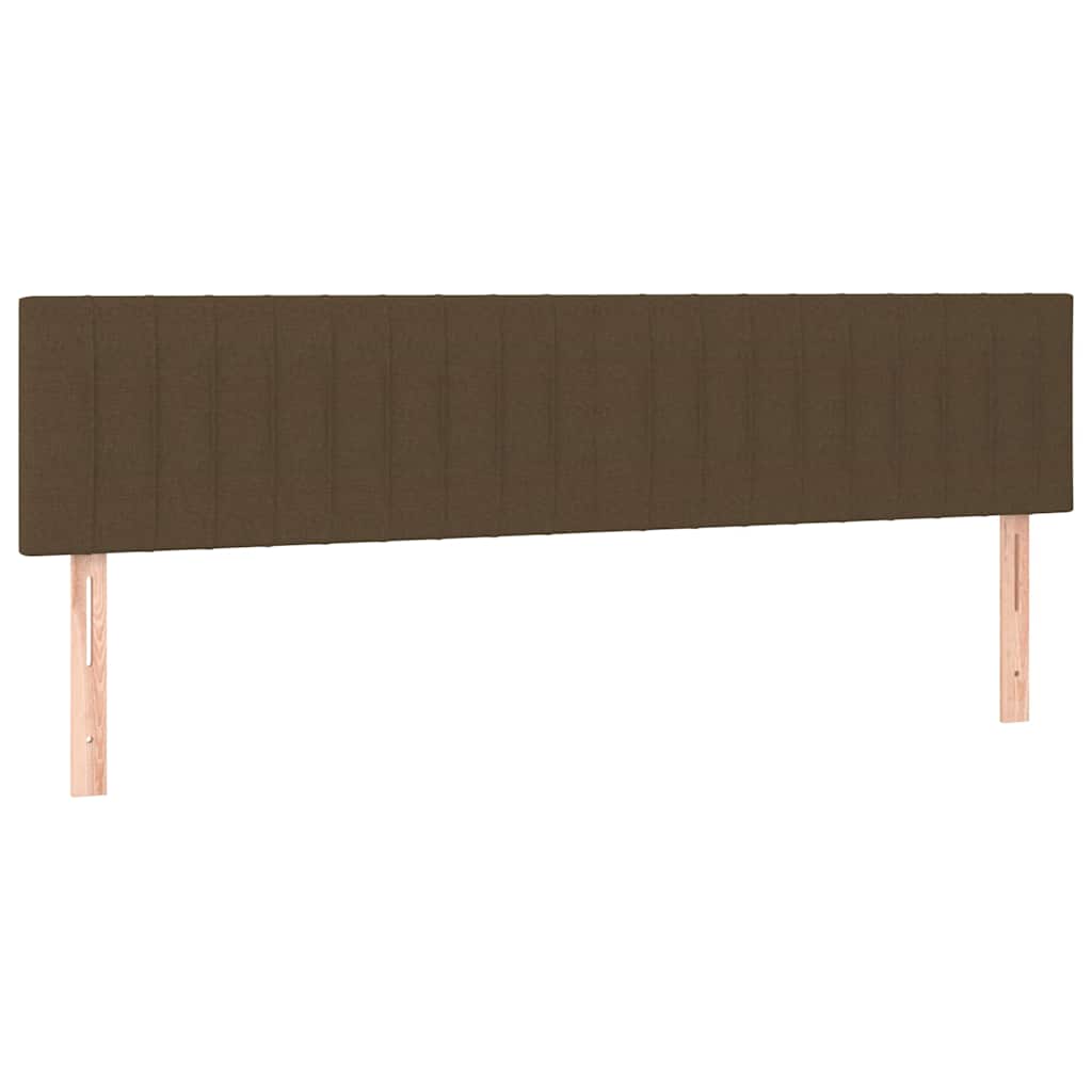 Letto a Molle Materasso e LED MarroneScuro 120x190cm in Tessuto