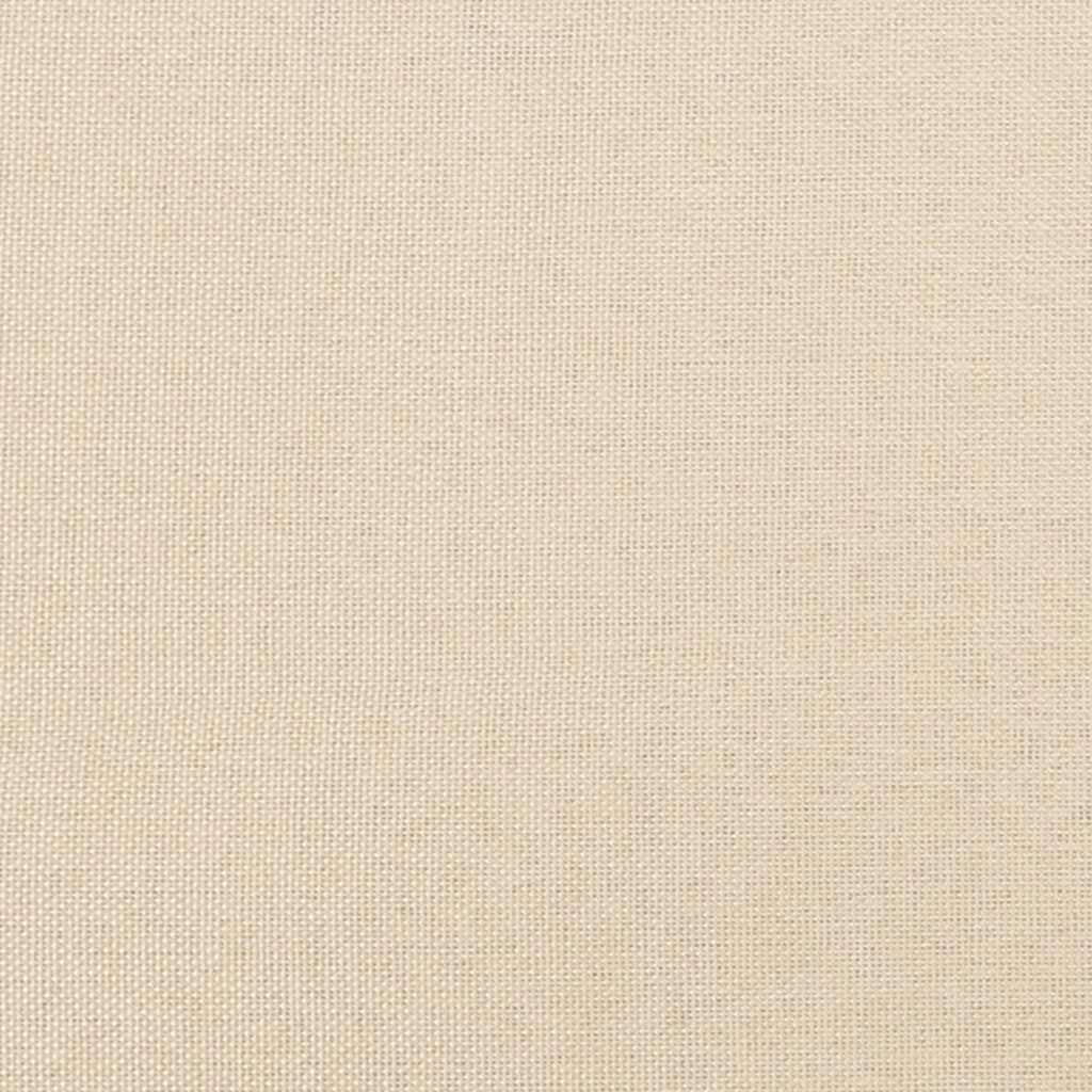 Letto a Molle con Materasso e LED Crema 120x190 cm in Tessuto